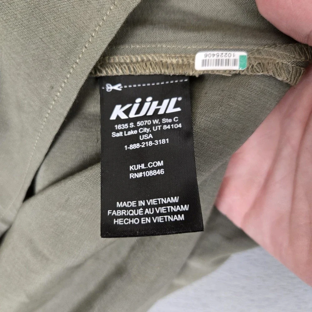 Kuhl Kaptivatr Shirt Mens 2XL Short Sleeve  Wool Blend Green Western Pearl Snap